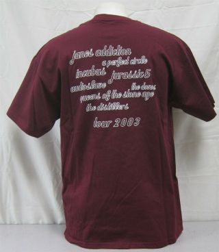 Lollapalooza Concert Shirt 2003 Tour Audioslave Perfect Circle Incubus Large 2