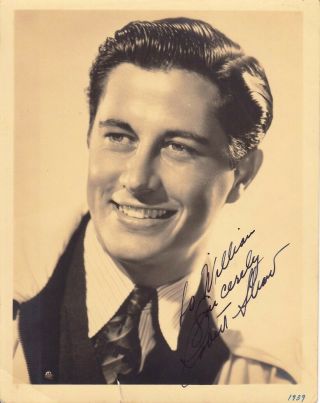 Actor Robert Gottschall Aka Robert Shaw Signed 1939 Publicity Photo D05