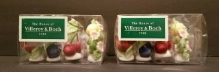 Vintage Villeroy & Boch French Garden Fleurence - Set Of 8 Napkin Rings -