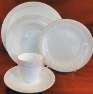 Mikasa Silk Moire 6 Pc Place Setting New/tag Dinner Salad Bb Cup/saucer Rim Soup