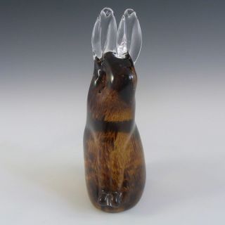 Wedgwood Speckled Brown Glass Hare Paperweight SG427 5