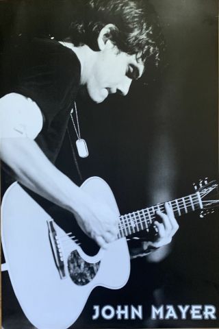 John Mayer Playing Guitar Poster 24 X 36