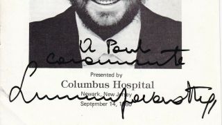 Opera Icon Luciano Pavarotti Autograph Signed 1980 Concert Program d07 2