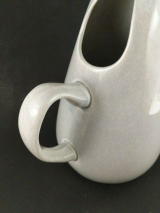 Vintage Russell Wright Pitcher Grey Gray Granite Mid Century Ceramic Handle 4