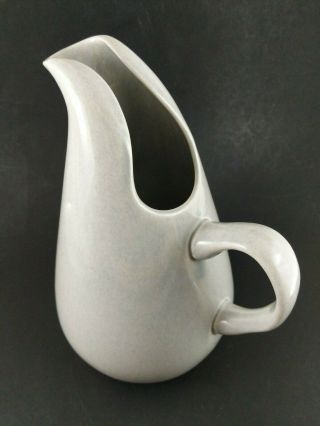 Vintage Russell Wright Pitcher Grey Gray Granite Mid Century Ceramic Handle 5