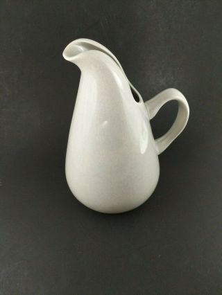 Vintage Russell Wright Pitcher Grey Gray Granite Mid Century Ceramic Handle 7