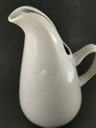 Vintage Russell Wright Pitcher Grey Gray Granite Mid Century Ceramic Handle 8