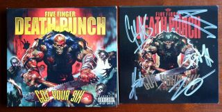 Five Finger Death Punch Signed Cd.  Pantera,  Slipknot,  Tool,  Metallica.