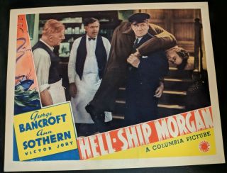 Hell - Ship Morgan 1936 Columbia Pictures Lobby Card Very Fine/near