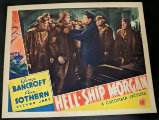Hell - Ship Morgan 1936 Columbia Pictures Lobby Card Very Fine
