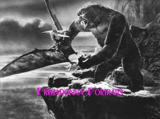 Fay Wray 8x10 Lab Photo B&w 1933 " King Kong " Pteranodon Fight Movie Still