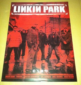 Linkin Park Retail 2000 Promo Poster For Hybrid Theory Cd Usa 24 X 18