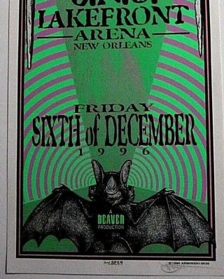 Rush 1996 Concert Poster Signed by Mark Arminski 2