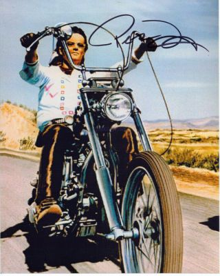 Peter Fonda Easyrider Actor Signed 8x10 Easyrider Photo With