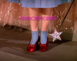 Judy Garland 8x10 Lab Photo Color 1939 " Wizard Of Oz " Ruby Red Slippers,  Heels