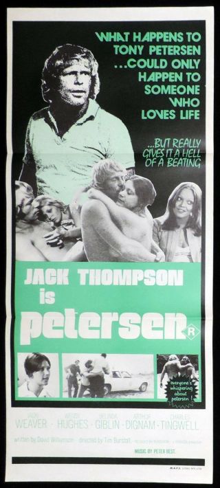 Petersen Rare Daybill Movie Poster 1974 Jack Thompson Jackie Weaver