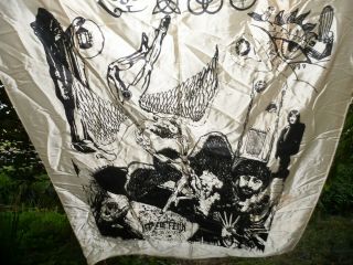Vintage Led Zeppelin White Rock Poster Print Wall Art Cloth Banner Fabric Flag 4