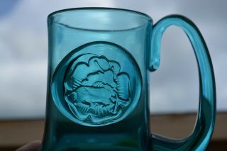 Dartington Glass Frank Thrower Kingfisher Blue Tankard