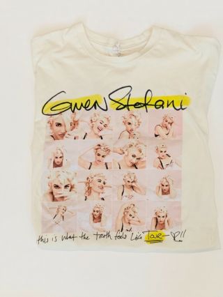 Gwen Stefani Concert T - Shirt,  This Is What The Truth Feels Like,  Small,  Cream
