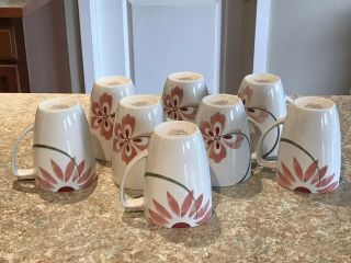 Corelle Coordinates “pretty Pink” 8 Piece Set Porcelain Mugs