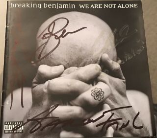 Breaking Benjamin Signed We Are Not Alone Cd Booklet Autographed All 4 Members