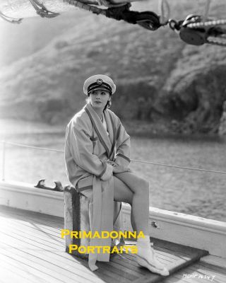 Greta Garbo 8x10 Lab Photo 1929 " Single Standard " Sail Boat Lustrous Light Scene