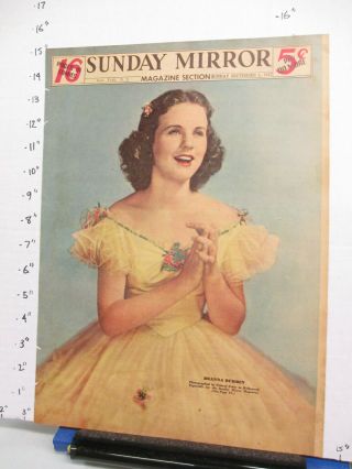Newspaper Ad 1937 Deanna Durbin Child Actress Movie Photo Yellow Gown
