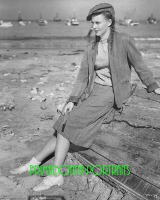 Ginger Rogers 8x10 Lab Photo 1930s Sexy Youthful,  Early Beach Brunette Portrait