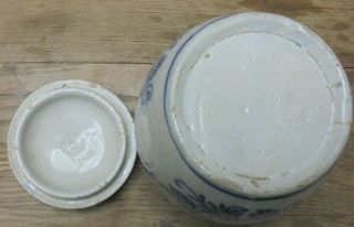 Vintage Brush McCoy Stoneware Pottery Wildflower Blue White Currants Canister 6