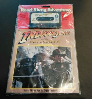 Vintage Indiana Jones And The Last Crusade Read - Along Adventure Book & Tape 1989
