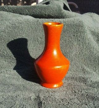 Vintage Catalina Island Pottery Bud Vase 4 Inch Toyon Red