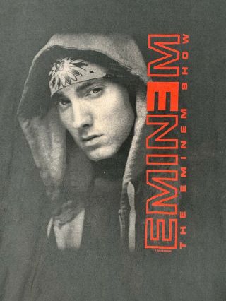 EUC 2002 Eminem “The Eminem Show Tour” T - Shirt vtg rap t shirt Size XL? No Tag 2
