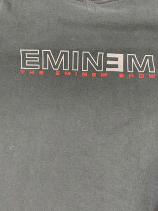 EUC 2002 Eminem “The Eminem Show Tour” T - Shirt vtg rap t shirt Size XL? No Tag 5
