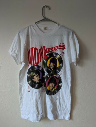 Vintage 1986 The Monkees 20th Anniversary Tour Graphic Ringer T - Shirt