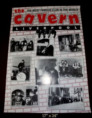 Beatles " The Cavern " Liverpool Poster 17 " X 24 " Most Famous Club In The World