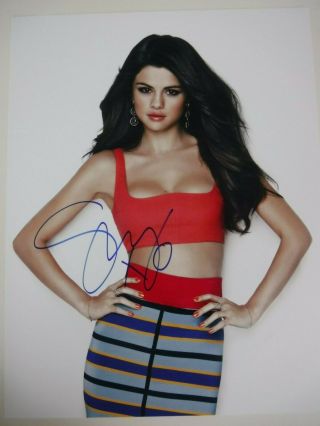 Selena Gomez Signed Color Photo