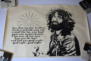 Grateful Dead Jerry Garcia Vintage Poster 1995? 40 " X 26 "