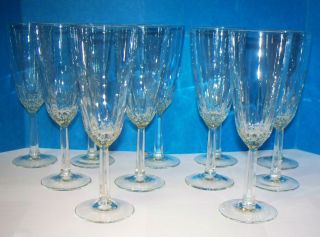 10 Diamont Luminarc Cristal D Arques Crystal Champagne Flutes Made In France