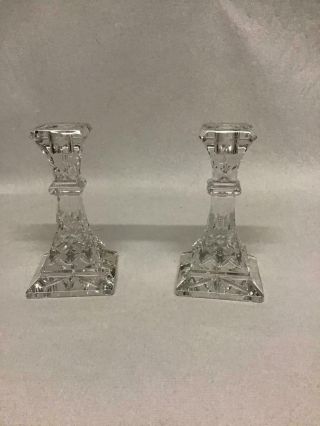 Pair Waterford Candlesticks Lismore 6  Tall Candle Holder