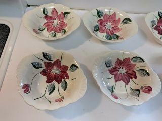 SET OF 6 BLUE RIDGE SOUTHERN POTTERIES PETAL POINT LUGGED CEREAL BOWLS 5
