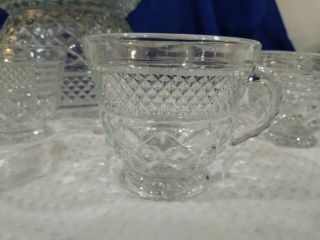 ANCHOR HOCKING Vintage Wexford Punch Bowl Service for 18 6