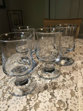 Set Of 4 Holmegaard Skibsglas Danish Ships Water Goblets Glasses Per Lutken 4