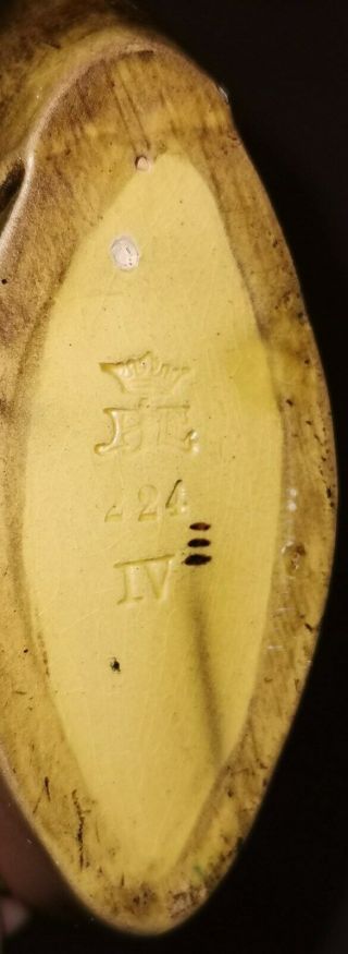 Smaller brown bear pipe holder pottery bowl from Peter Ipsen,  Denmark,  1930s 5