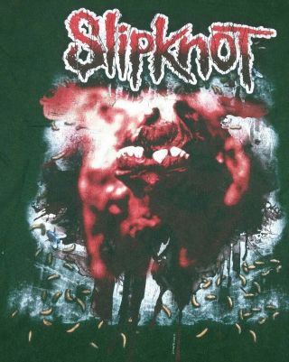 Green Slipknot International Infection Tour T Shirt Long Sleeve Xl Rare Concert