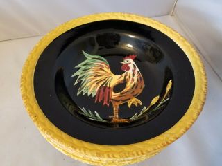 Tabletops Unlimited Boulevard Hand Painted Bowls Rooster Large Soup Set Of 4