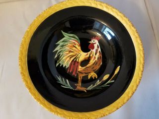 Tabletops Unlimited Boulevard Hand Painted Bowls Rooster Large Soup Set of 4 2