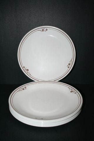 Vintage Corelle Melody Brown 10 1/4 " Dinner Plates Set Of 11
