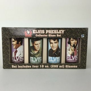 Elvis Presley Collector Glasses 4 Piece Set The King Of Rock N Roll 2010