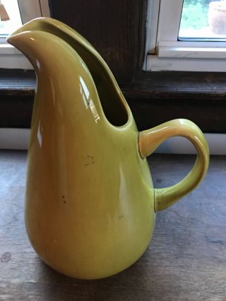 Vintage Russell Wright Modern Style Chartreuse Pitcher