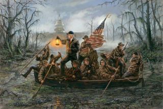 Trump Draining The Swamp Art Canvas Hd Print Home Wall Decor Painting 16x24 Inch